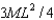 A non-uniform rod of length L and mass M is pivoted about one end. The moment of inertia of this rod about its pivoted end is   . Attached to the rod is a mass M at its midpoint and at the end opposite the pivot is another mass 2M. What is the moment of inertia of this configuration about the pivot? A)    B)    C)    D)  None of the above answers is correct.
