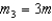Three masses are positioned along the x-axis. Their masses and positions are:   with   ,   with   , and   with   . What is the x-coordinate of center of mass of this system? A)  (14/3)  m B)  (7/3)  m C)  2 m D)  Not enough information is given to answer this question.