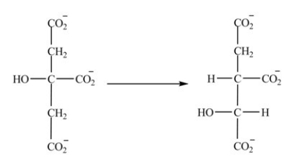 What is the classification of the reaction shown?   A) Oxidation B) Reduction C) Decarboxylation D) Hydrolysis E) Isomerization