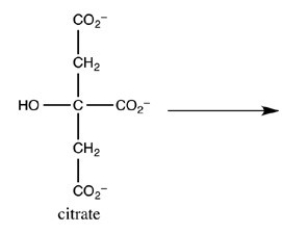 The second step of the citric acid cycle,the isomerization of citrate to isocitrate,is shown. What is the structure of isocitrate?   A)    B)    C)    D)   