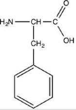 What is the structure of the amino acid phenylalanine at pH 1? A)    B)    C)    D)   