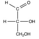 What product forms when the compound below is treated with Benedict's reagent?   A)    B)    C)    D)   