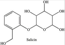 Salicin is a naturally occurring,carbohydrate-containing pain reliever. Which statement concerning the functional groups present in salicin is incorrect?   A) Salicin contains an acetal. B) Salicin contains an alcohol. C) Salicin contains a hemiacetal. D) Salicin contains a phenol.