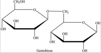 Gentobiose,a rare disaccharide found in saffron,produces two identical monosaccharides when it undergoes hydrolysis. What is the identity of the hydrolysis product?   A)    B)    C)    D)   