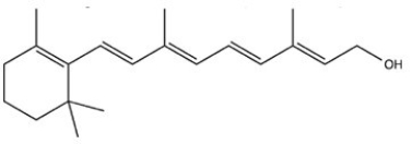 There are two polar bonds in Vitamin A (structure shown).  