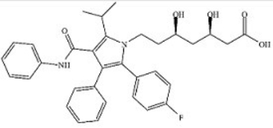 Atorvastatin (structure shown) is the active ingredient in Lipitor,a drug classified as a statin,used for lowering blood cholesterol. Which of these functional groups is not present in atorvastatin?   A) Carboxylic acid B) Benzene C) Ketone D) Amine E) Amide