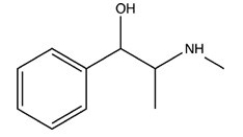How many chirality centers are present in pseudoephedrine,the amine shown below?   A) 0 B) 1 C) 2 D) 3