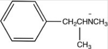 Which of the following properly represents how methamphetamine,drawn below,reacts with a strong acid?   A)    B)    C)    D)   