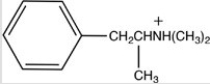 Which of the following properly represents how methamphetamine,drawn below,reacts with a strong acid?   A)    B)    C)    D)   