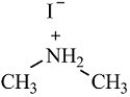 The IUPAC name of the compound below is dimethylammonia iodide.  