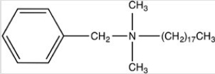 The compound below is a quarternary amine.  