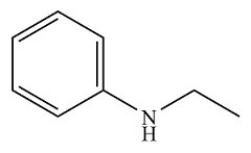 The name of the compound below is N-ethylaniline.  