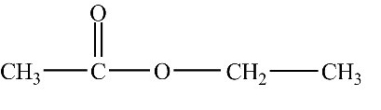 What products are formed in the acid hydrolysis of the ester shown below?   A) Ethanol and acetic acid B) Acetic acid and water C) Propanoic acid and ethanol D) Acetic acid and ethane E) Ethanal and ethanol