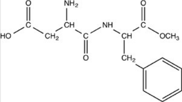 Aspartame is an artificial sweetener,drawn below. How many chirality centers are in aspartame?   A) 0 B) 4 C) 3 D) 1 E) 2
