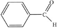 What is the common name of the compound shown below?   A) Benzene aldehyde B) Benzaldehyde C) Acetaldehyde D) Phenone