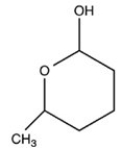 What hemiacetal is formed when the hydroxyl aldehyde shown below is cyclized?   A)    B)    C)    D)   