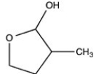 What hemiacetal is formed when the hydroxyl aldehyde shown below is cyclized?   A)    B)    C)    D)   