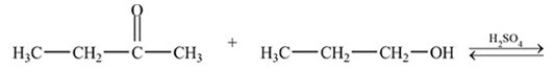 What is the acetal formed in the reaction below,if two equivalents of alcohol are used?   A)    B)    C)    D)   