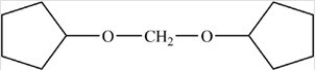 The compound below is classified as what type of compound?   A) An acetal B) A hemiacetal C) An ether D) A cyclic acetal E) An acetal and an ether