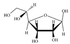 What type of compound is shown below?   A) An epoxide B) A cyclic hemiacetal C) An aldehyde D) A cyclic acetal