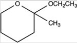 What type of compound is shown below?   A) An epoxide B) A cyclic hemiacetal C) An aldehyde D) A cyclic acetal