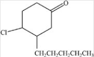 What is the IUPAC name of the compound below?   A) 4-chloro-3-pentyl-1-cyclohexone B) 4-chloro-3-pentylcyclohexanone C) 1-chloro-2-pentyl-4-cyclohexanone D) 4-chloro-3-pentylphenone