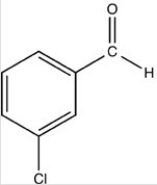 What is the name of the compound below?   A) 3-chlorobenzenal B) 3-methanalchlorobenzene C) M-chlorobenzaldehyde D) P-chloroacetophenone