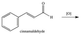 What product results when cinnamaldehyde is oxidized?   A)    B)    C)    D)   