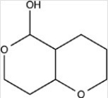 The structure below contains both an acetal and hemiacetal.  