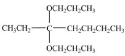 When 3-heptanone is treated with 2 equivalents of 1-butanol in the presence of sulfuric acid,the product is the compound shown below.  