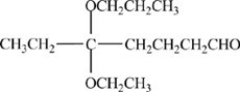 The IUPAC name of the molecule below is 3-ethoxy-3-propoxy-7-heptanal.  