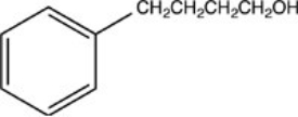 The molecule below is classified as what type of alcohol?   A) Secondary alcohol B) Primary alcohol C) Tertiary alcohol