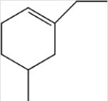 What is the IUPAC name of the following compound?   A) 1-ethyl-3-methylcyclohexene B) 1-ethyl-5-methylcyclohexene C) 2-ethyl-4-methylcyclohexene D) 3-ethyl-1-methylcyclohexene