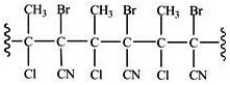 What monomer is used to form the polymer below?   A)    B)    C)    D)   