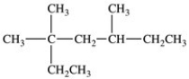 What is the IUPAC name of this molecule?   A) 2,4-dimethyl-2-ethylhexane B) 2-ethyl-2,4-dimethylhexane C) 3,3,5-trimethylheptane D) 5-ethyl-3,5-dimethylhexane