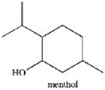What is the classification of the carbon atom that bonded to the -OH group in menthol?   A) Primary B) Secondary C) Tertiary D) Quaternary