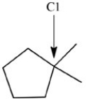 What is the classification of C1 on the molecule below?   A) Primary B) Secondary C) Tertiary D) Quaternary