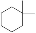 The molecule below contains 1°,2°,and 4° carbon atoms,but no 3° carbon atoms.  
