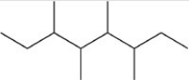 The compound below is an example of a saturated hydrocarbon.  