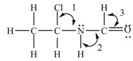 What are the bond angles in the structure shown below?   A) Angle 1 = 109.5°,Angle 2 = 109.5°,and Angle 3 = 109.5° B) Angle 1 = 109.5°,Angle 2 = 120°,and Angle 3 = 120° C) Angle 1 = 109.5°,Angle 2 = 90°,and Angle 3 = ~109.5° D) Angle 1 = 109.5°,Angle 2 = ~109.5°,and Angle 3 = 120°