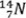Which species completes the nuclear equation shown below?   →   + ________ A)    B)    C)    D)   