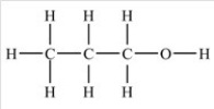 Propanol,CH<sub>3</sub>CH<sub>2</sub>CH<sub>2</sub>OH,has the structure shown below. What is the strongest type of intermolecular force that exists between two propanol molecules?   A) London dispersion forces B) Hydrogen bonding C) Temporary dipole interactions D) Dipole-dipole interactions