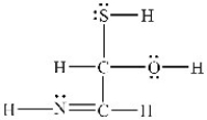 What is the molecular shape around the oxygen atom in the structure shown below?   A) linear B) bent C) trigonal planar D) tetrahedral E) trigonal pyramidal
