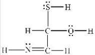 What is the total number of bonding electrons in the structure below?   A) 5 B) 10 C) 20 D) 30