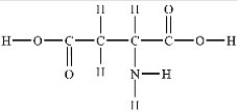 Aspartic acid is an amino acid used to synthesize proteins. There are ________ atoms with a trigonal planar geometry in the aspartic acid structure shown here.   A) 1 B) 2 C) 3 D) 4 E) 5