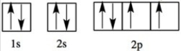 Which element has the following orbital diagram?   A) O B) N C) C D) Li