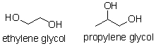 Ethylene glycol and propylene glycol are both   A)  hydrocarbons. B)  carboxylic acids. C)  diols. D)  ethers. E)  toxic organic acids.