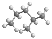 Which skeletal line structure is the same molecule as the ball-and-stick model below?    A)    B)    C)    D)    E)   