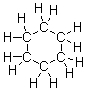 Below is an illustration of a molecule of cyclohexane. Which of the following choices best describes why this illustration does not represent cyclohexane accurately?   A)  The molecule illustrated does not contain enough carbons. B)  The molecule illustrated contains too many carbons. C)  The molecule illustrated is not saturated. D)  The molecule illustrated is flat. E)  The molecule illustrated is puckered.