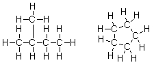 Are the following two molecules structural isomers?   A)  No, because they do not have the same molecular formula B)  Yes, because they have the same molecular formula but different structures C)  Yes, because they have the same number of carbons D)  Yes, because they do not have the same molecular formula E)  No, because only one is branched